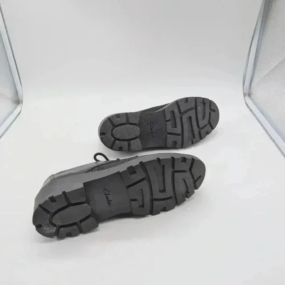 Clarks Women's Calla Ruby Lace-Up Flats Black gray sz 7.5 - Picture 6 of 9